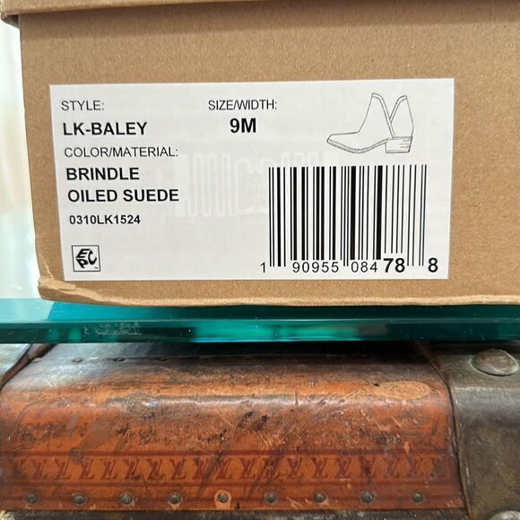 Lucky Brand Women's Baley Ankle Boot Brindle Oiled Suede 9M - Picture 12 of 12